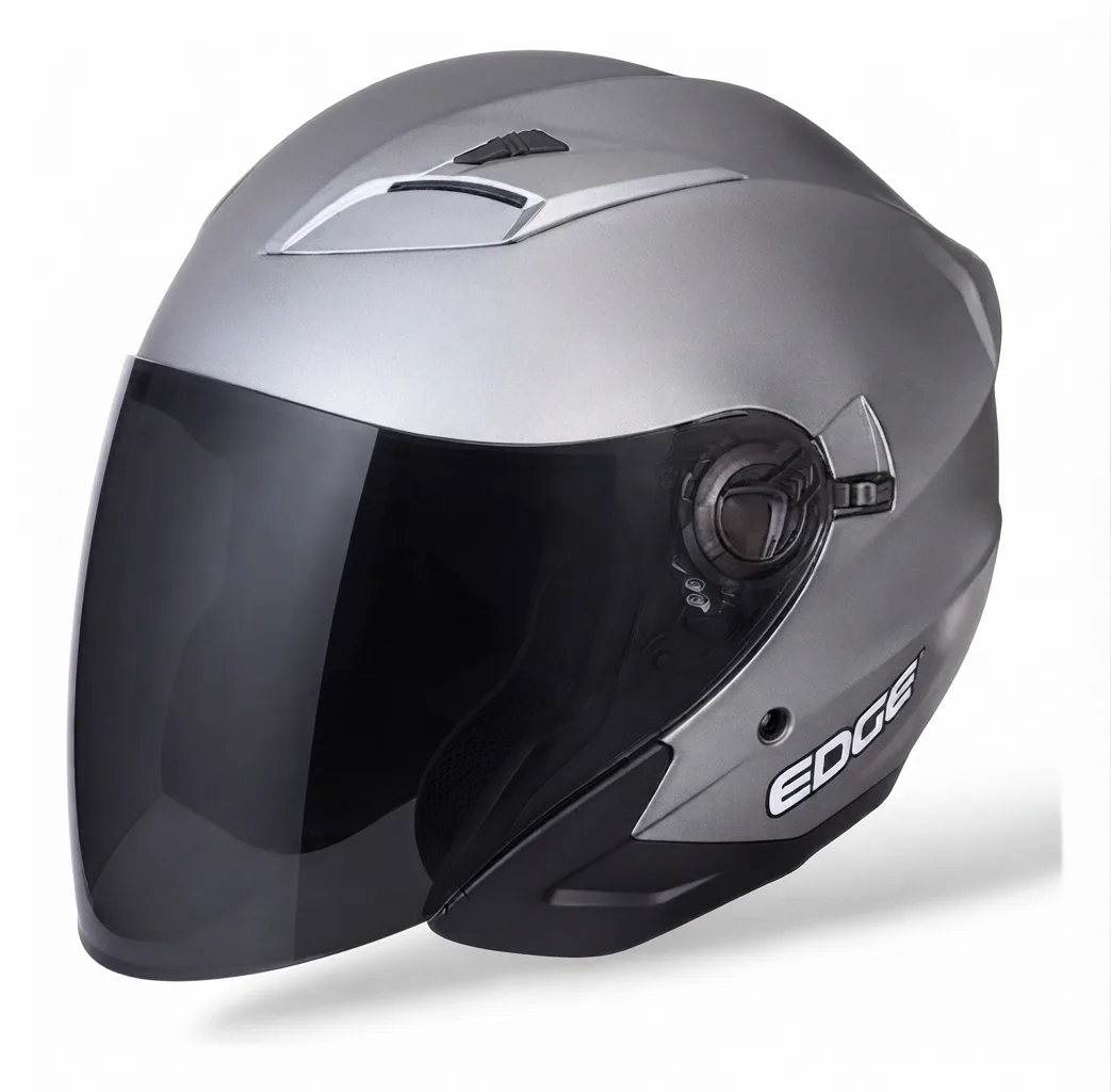 Casco Edge Jaguar Gris Doble visor